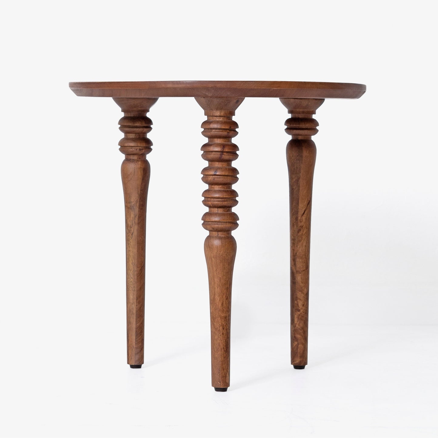 Elegant Wooden Side Table with Carved Legs