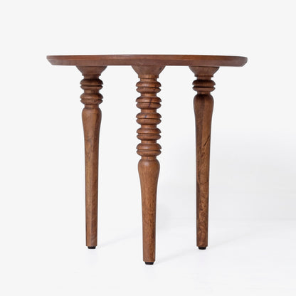 Elegant Wooden Side Table with Carved Legs