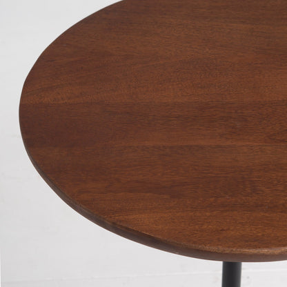 Elegant Wooden Side Table with Spherical Base