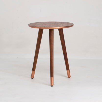 Brass-Copper cladding Side Table