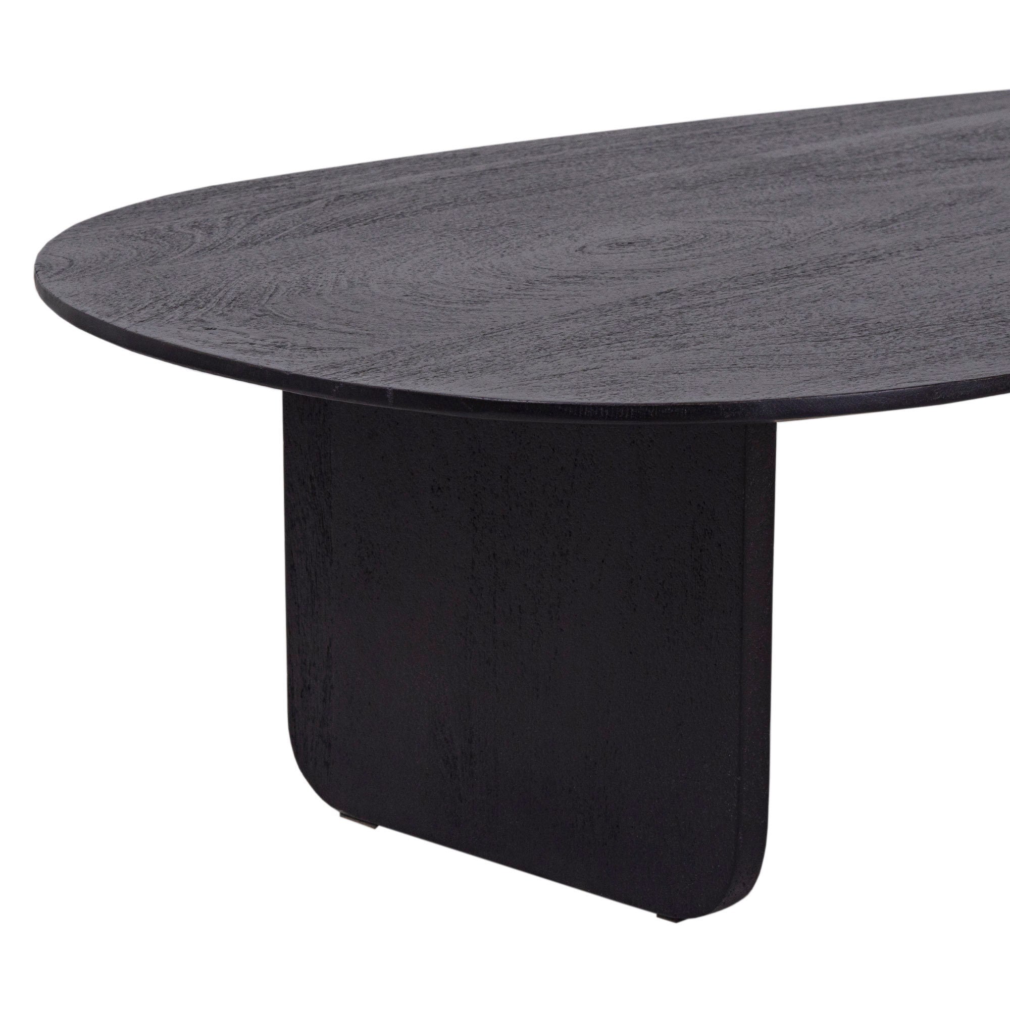 Organic Shape Solid Wood Black