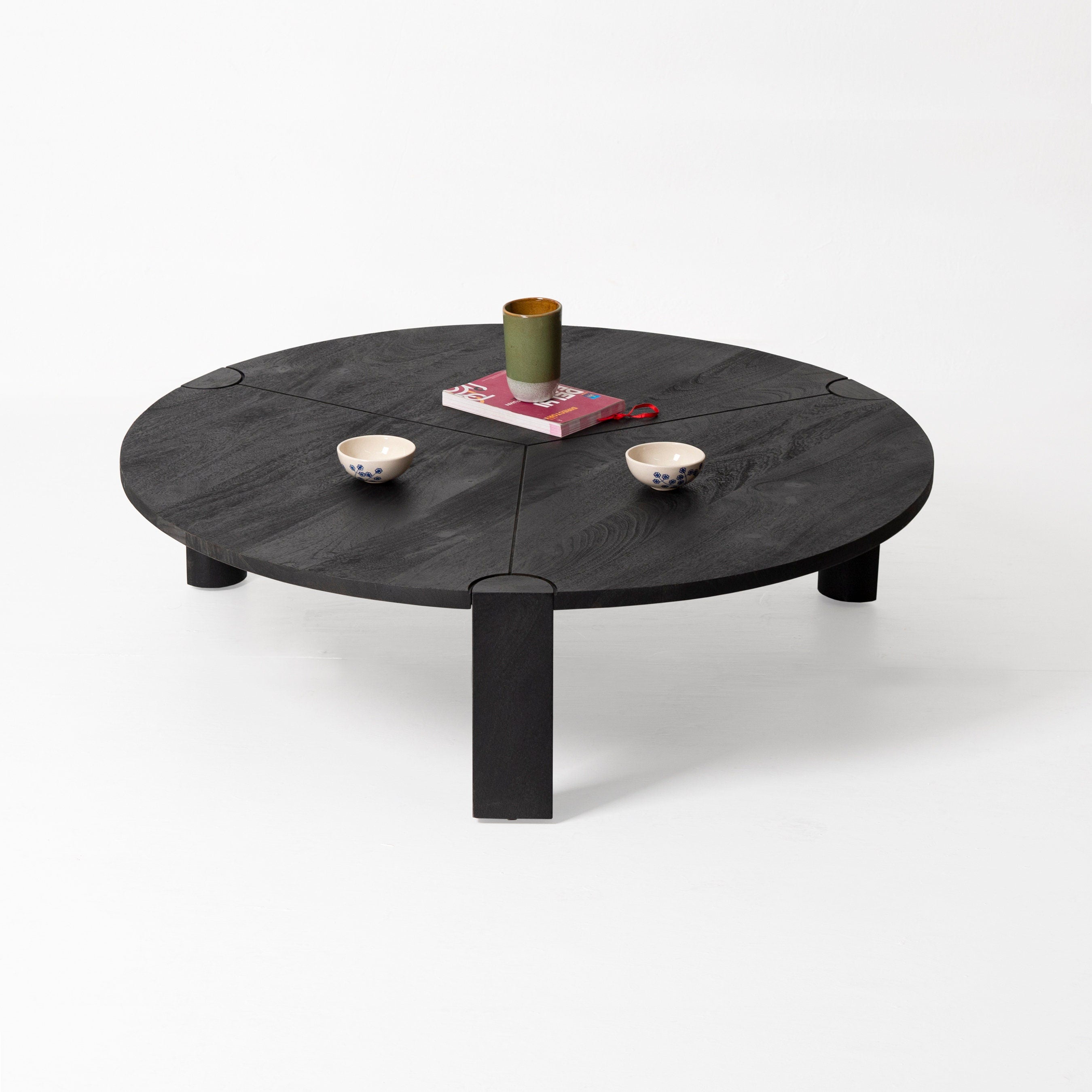 Round Black Coffee Table