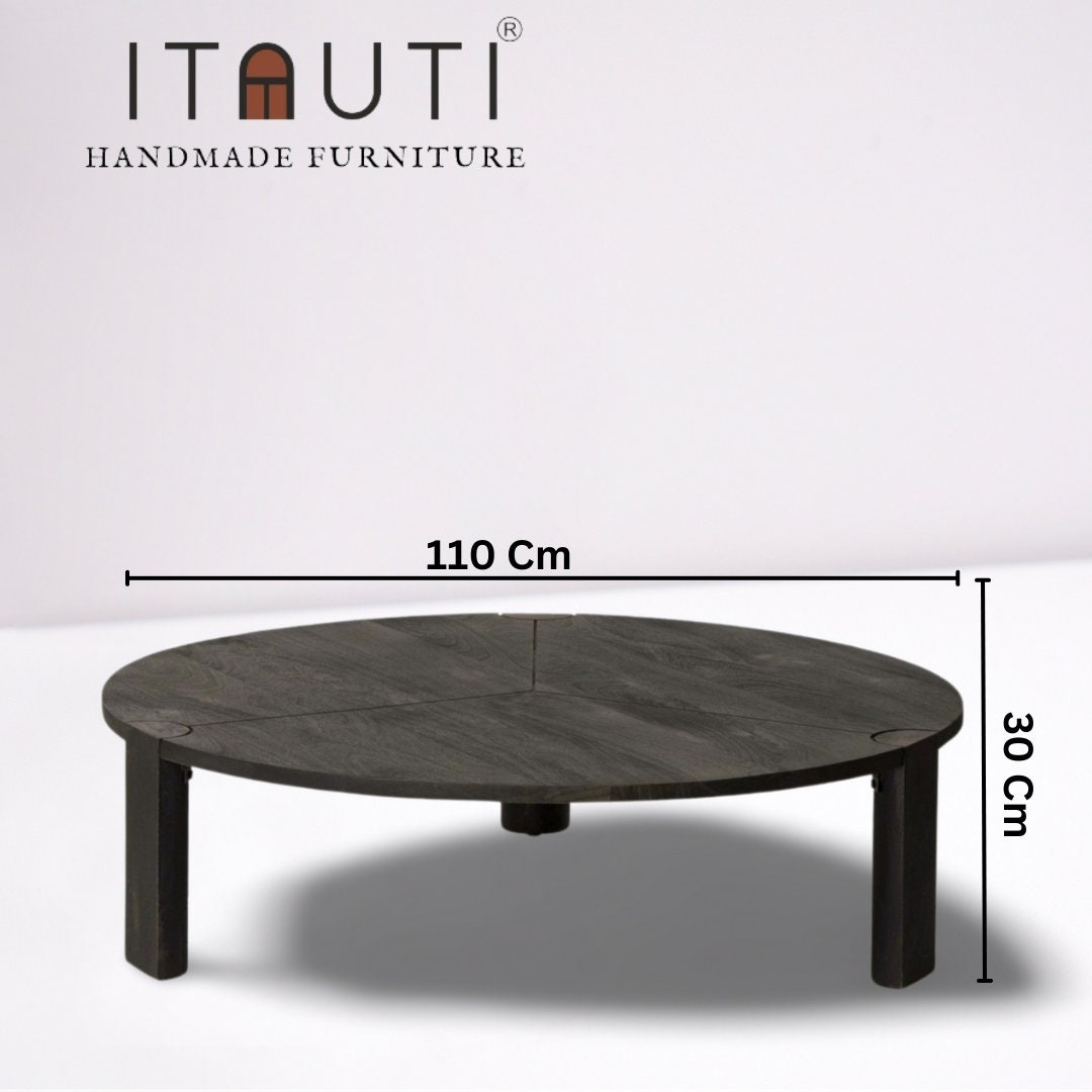 Round Black Coffee Table