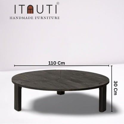 Round Black Coffee Table