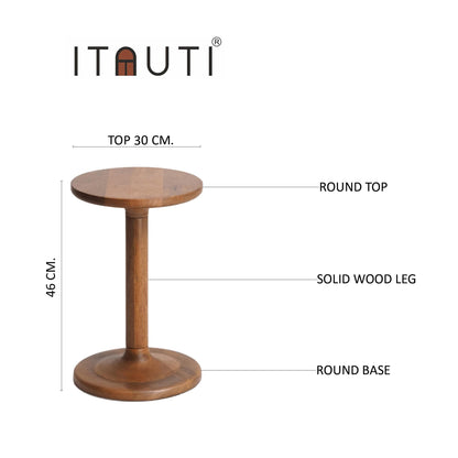 Solid Mango Wood Pedestal Table