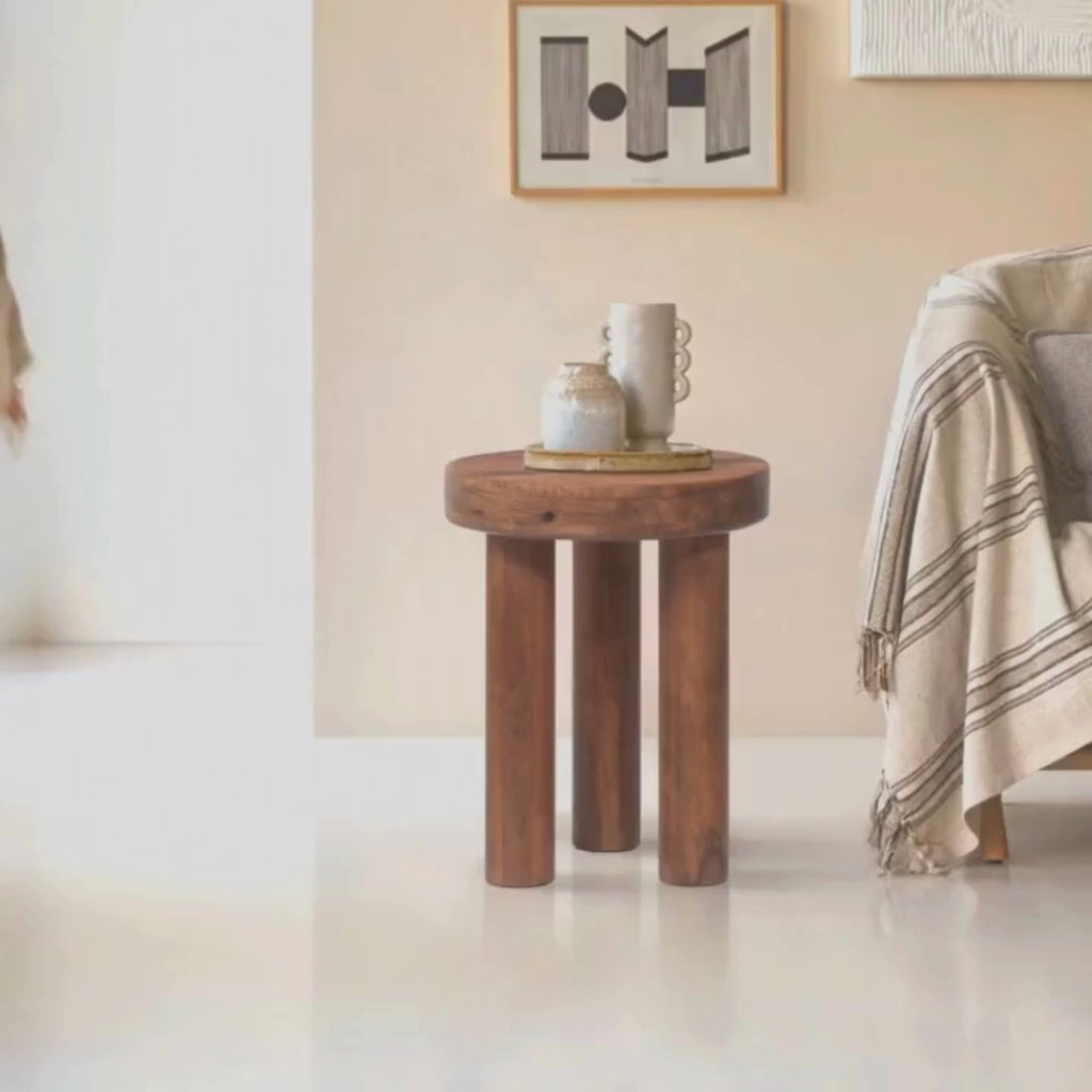 Artisanal Wooden Stool