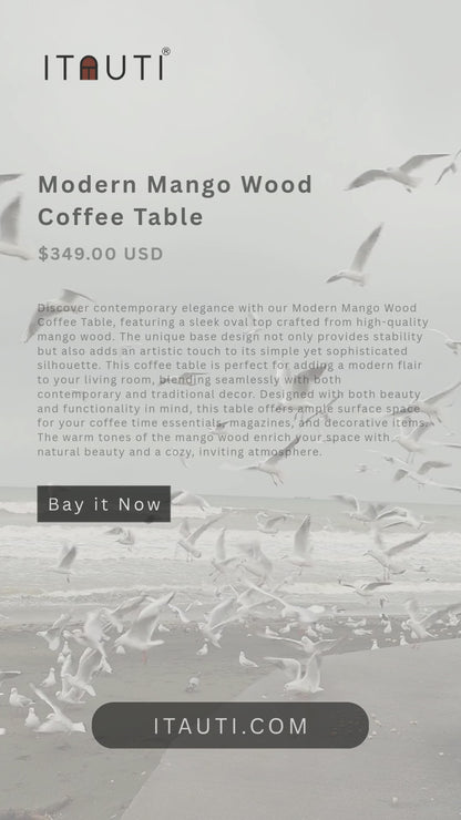 Modern Mango Wood Coffee Table